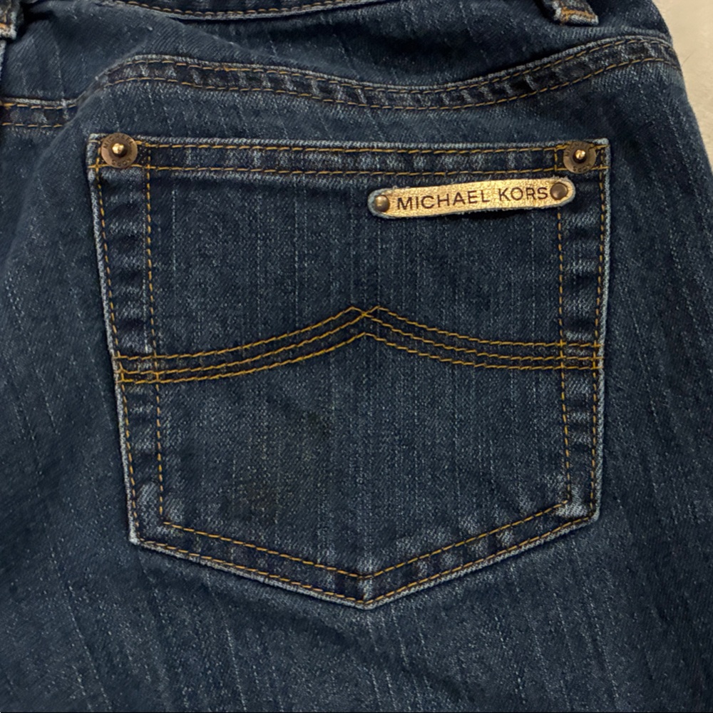 Michael Kors Dark Blue Flare Jeans. Size 4